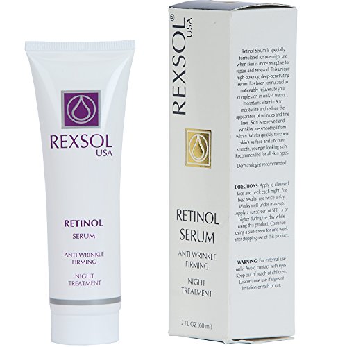 REXSOL Ретиноловая серум против бръчки, стягане | най-добър антиоксидант серум за лице | Чист витамин С за лице, Чиста Ретиноловая витамин